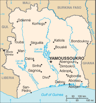 Ivory Coast Map