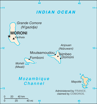 Comoros Map