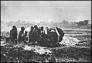 German battery deployed in the elbow of the Don River