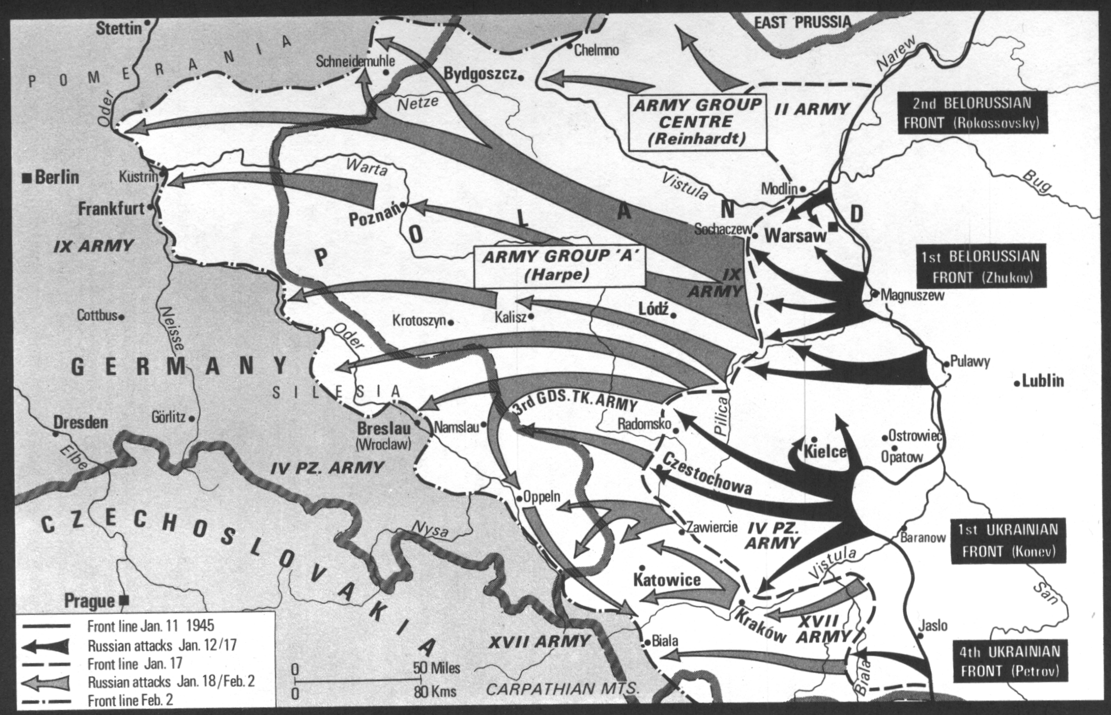 Soviet Advance from Vistuala to Oder, Jan. 11 to Feb. 2 1945